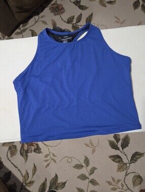 Knix Cobalt High-Neck Crop Tankini